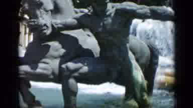 Cannes France (1962): Water Fountain With Statues Of Naked People And A Horse
