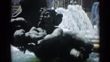Cannes France (1962): Historical Stone Human Figures And Aquatic Animal Spraying