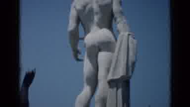 Cannes France (1962): Marble Naked Statue Standing On A Water Fountain
