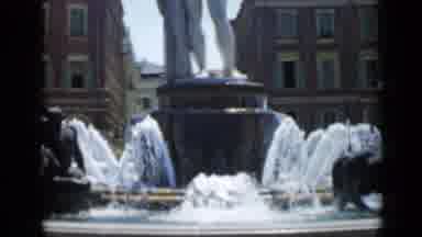 Cannes France (1962): Fountain With Running Water And Statues Of Horses And Man