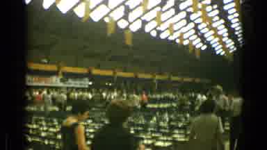 Cannes France (1962): Crowd Men Women Walking Around Large Auditorium Chairs