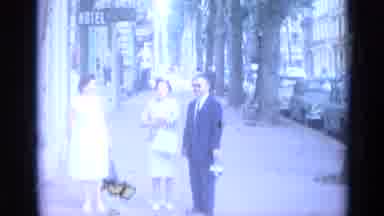 Cannes France (1962): 3 People Standing On Street Smiling