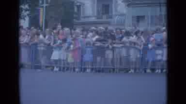 Cannes France (1962): Dozens Of Women And Young Girls Wait Patiently Behind A Grey