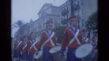 Cannes France (1962): Parade With Marching Band Young Women Dressed In Red And