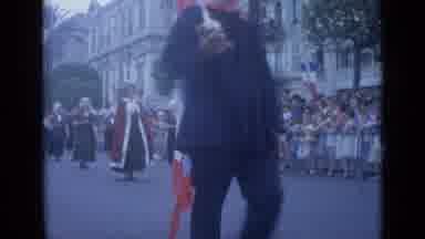 Cannes France (1962): People Dressed As Royalty Walk In A Parade In France With