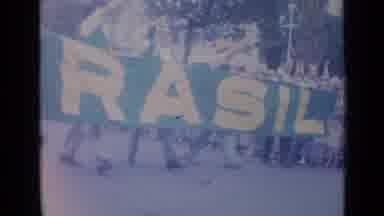 Cannes France (1962): Men Wearing Green Vests Carry Yellow And Green Brasil Banner