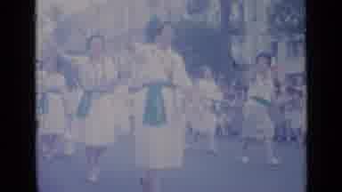Cannes France (1962): Women Or Girls With White Dresses Green Hats And A Green