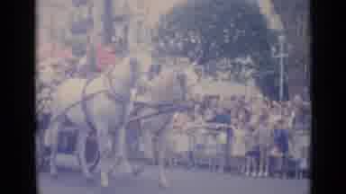 Cannes France (1962): White Horses Carry A Large Float Filled With A Large