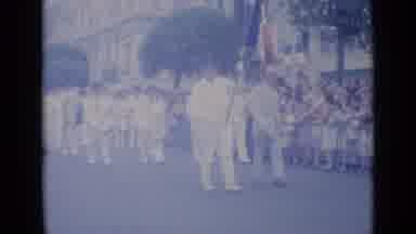 Cannes France (1962): Marching Band All Dressed In White Plays Its Way Down