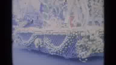 Cannes France (1962): Parade Float Decorated With White Flowers On A Cloudy Day