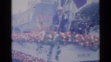 Cannes France (1962): People In A Float With Flowers Celebrating Berlin Freedom
