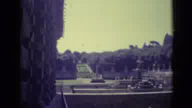 Florence Italy (1962): The Courtyard Of A Large Residence Is Panned Over From Left