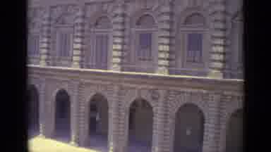 Florence Italy (1962): Historical Building With Roman Architecture Being Shown To