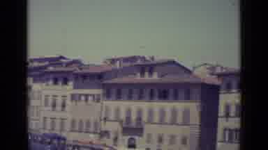 Florence Italy (1962): Camera Pans Across The Buildings To Capture The Details Of