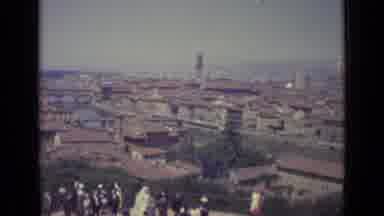 Florence Italy (1962): Old Grainy View Of A Wedding Party And A Landscape