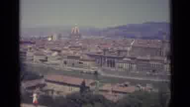 Florence Italy (1962): Aerial View Of The Town With Houses And Church Old City