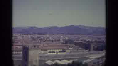 Florence Italy (1962): Landscape Sky Builds Mountains Forest Trees