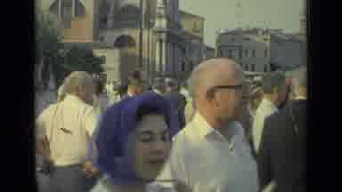 Florence Italy (1962): Crowd Of People Standing In Front Of The Train Station