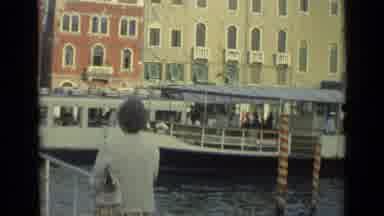 Florence Italy (1962): Boat Are Saying With One Lady Standing