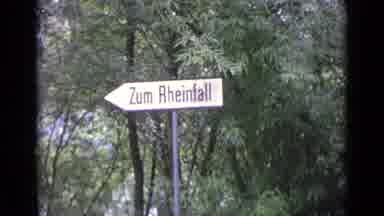 Germany (1962): Camera Captures A Sign That Says Zum Rheinfall And One That Says