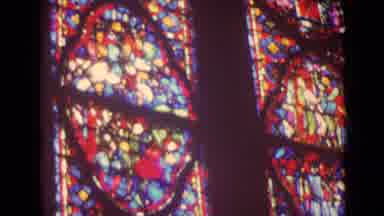 Germany (1962): A View Into A Modernized Church With Pretty Stained Windows