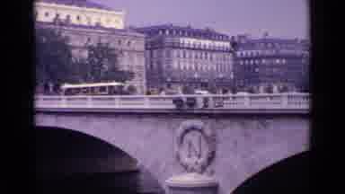 Germany (1962): Old Architectural Bridge Made Of White Stones Where Crowd Of