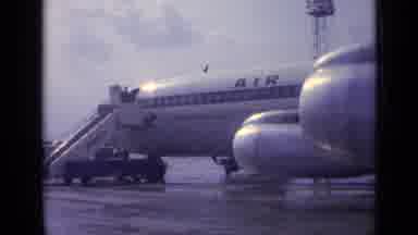 London England (1962): Panning Shot On Film Of A Mid-60s Jumbo Jet Passenger Plane