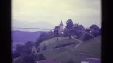 Lucerne Switzerland (1962): Aerial View Of A Lot Of Buildings Near Lush Hills And