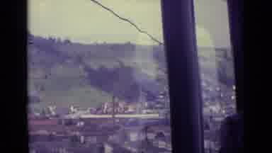 Lucerne Switzerland (1962): A Top View Of City And Mountain Through Cable Car
