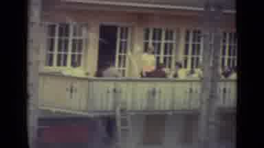 Lucerne Switzerland (1962): A Big White Building Is Being Filmed With People