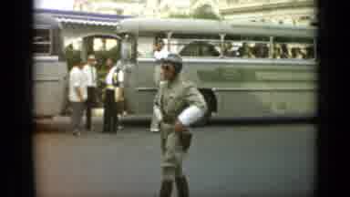 Monaco City (1962): Man Standing In A Police-Like Uniform With A Large Light