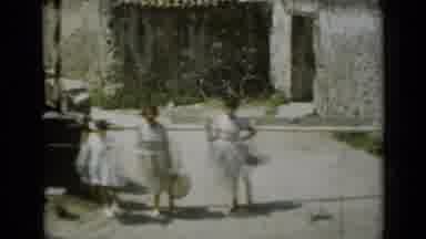 Monaco City (1962): Three Women Waving At Moving Train As It Approaches Train Stop