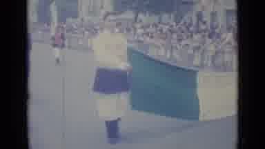 Nice France-1962: Italian Parade with 'Distretto Italia' Banner