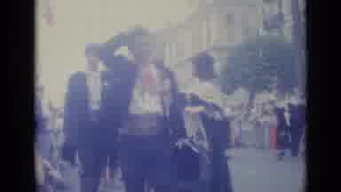Nice France (1962): Men And Women In Beautiful Clothes Are Walking In Procession