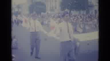 Nice France (1962): Street Parade With Men Holding Japanese Flag And Woman Dressed