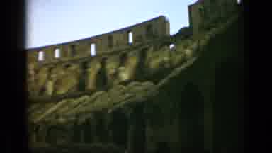 Rome Italy (1962): Ancient Ruins Video Taped On A Sunny Day With Old Camera
