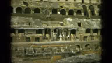 Rome Italy (1962): Tourists Visiting Preserved Ancient Ruins Carved Into Steep