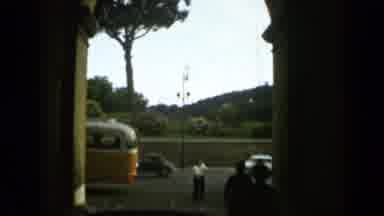 Rome Italy (1962): Cars And People Visiting The Colosseum