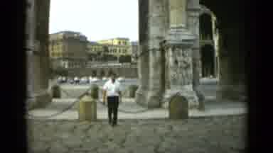 Rome Italy (1962): Man Walking Towards The Camera And Waving