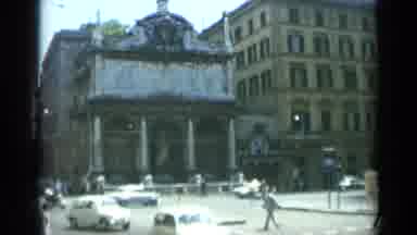 Rome Italy (1962): Scene From A Busy City Many Cars And People Walking