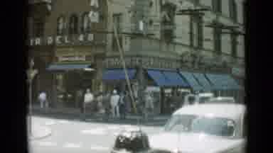 Rome Italy (1962): Rider Takes Horse And Buggy Down A Busy Urban City Street