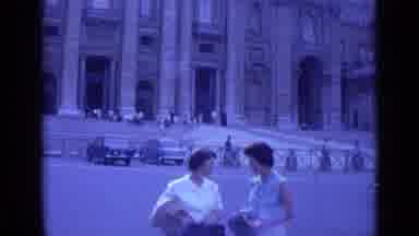 Rome Italy (1962): 2 Women Having A Chat In The Middle Of Street And A Quick Shot