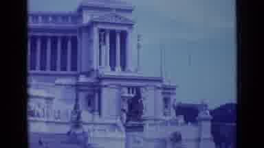 Rome Italy (1962): Exterior Of Buildings Shot On Super Eight Film Blue Tint Three