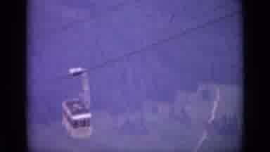 Switzerland (1962): Cable Car Going Down A Slope To A Woodlands Going At A Steady