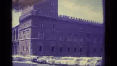 Vatican City (1962): People Riding Through Historical District And Parking Lot Of