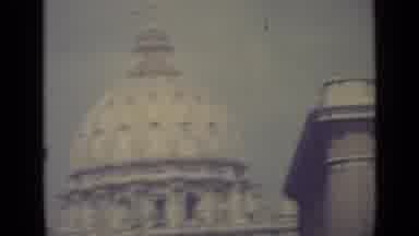 Vatican City (1962): Old Building Vintage Close Up Video Shot