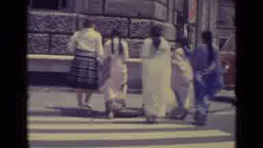 Vatican City (1962): Eastern Indian Women Crossing The Street With Vintage Cars