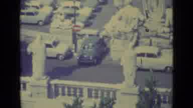 Vatican City (1962): Courtyard On A Sunny Day With A Shot Of Cars In A Parking Lot