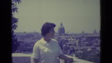 Vatican City (1962): Woman Stands On The Balcony And Then Points Towards The City