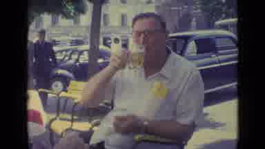 Vatican City (1962): Man Takes Drink And Smiles As Men Pass Then Traffic Officer